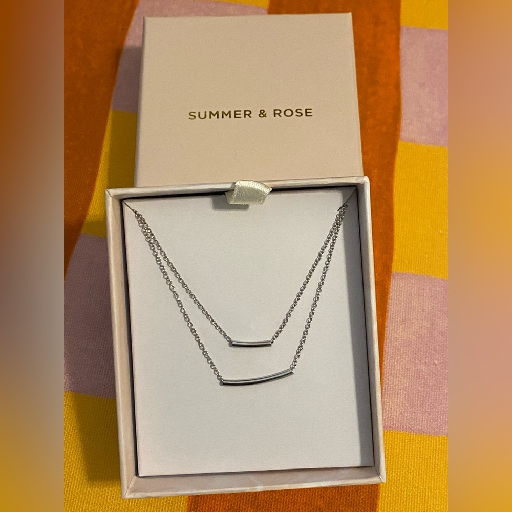 Summer & Rose Double Bar Necklace